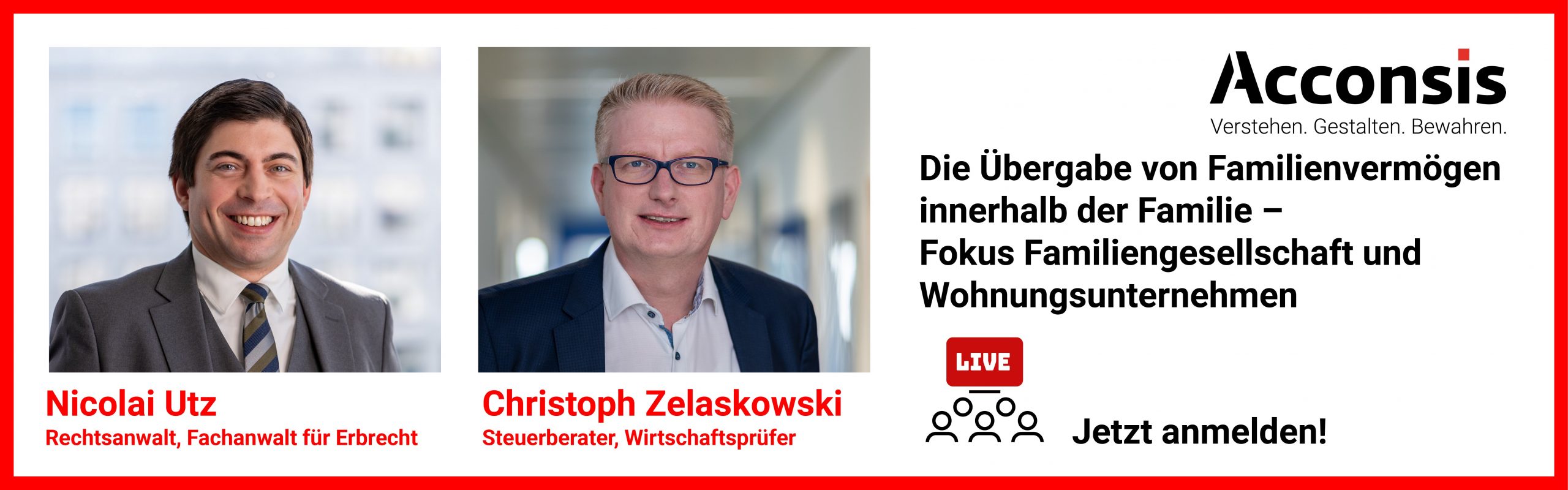 Seminarankündigung Die Übergabe von Immobillienvermögen, 27.007.2026
