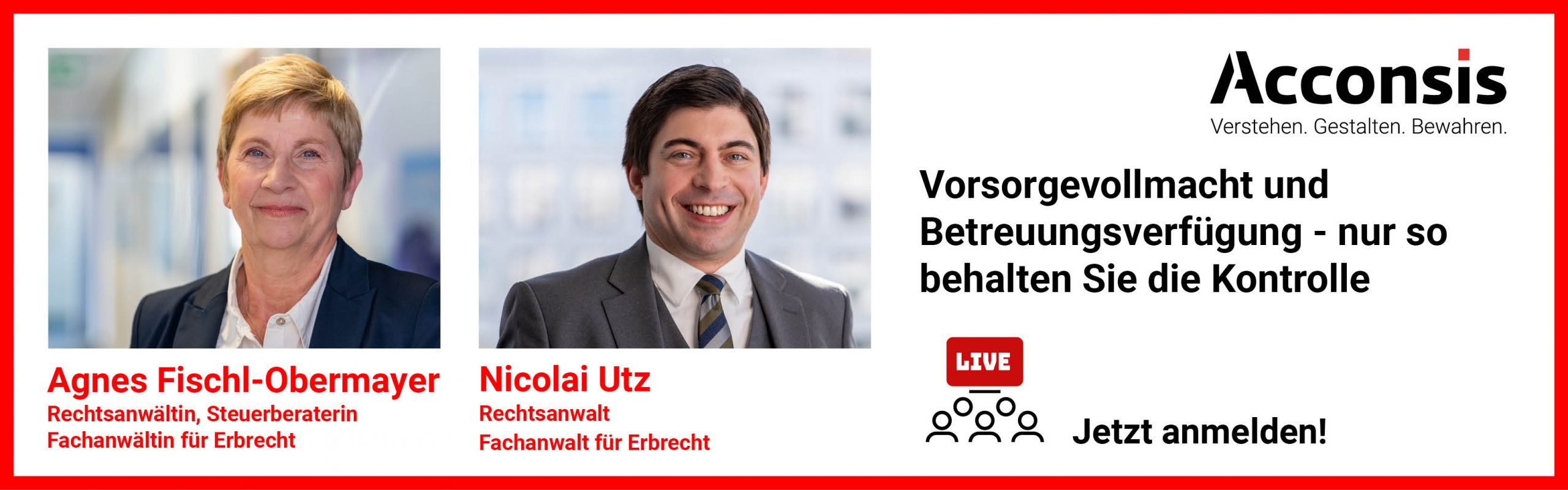 Ankündigung Seminar am 24. November 2025 zum Thema Vorsorgevollmacht und Betreuungsverfügung