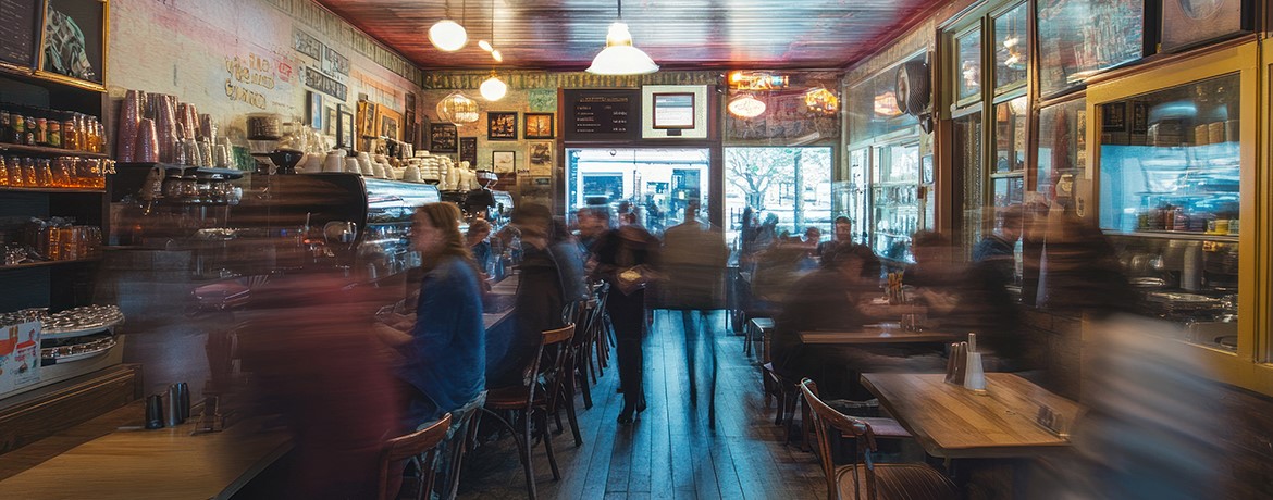 Restaurantraum mit vielen Gästen - symbolisch für das Thema Kassennachschau