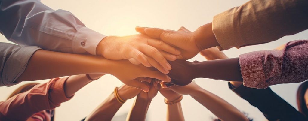 Symbolbild für Zusammenarbeit und ehrenamtliches Engagement im Rahmen des Jahressteuergesetzes für gemeinnützige Organisationen.