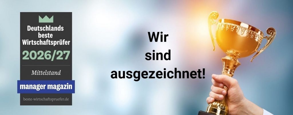 Pokal,, Symbolisch für Acconsis Auszeichnungen als beste Wirtschaftsprüfer und Steuerberater