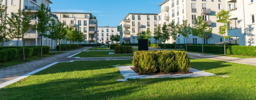 Wohnanlage in München, symbolisch für das Thema Immobilienbewertung München 2026