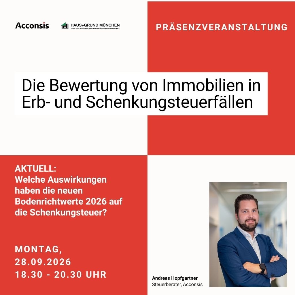 Eventinformation "Die Bewertung von Immobilien" am 28.09.2026